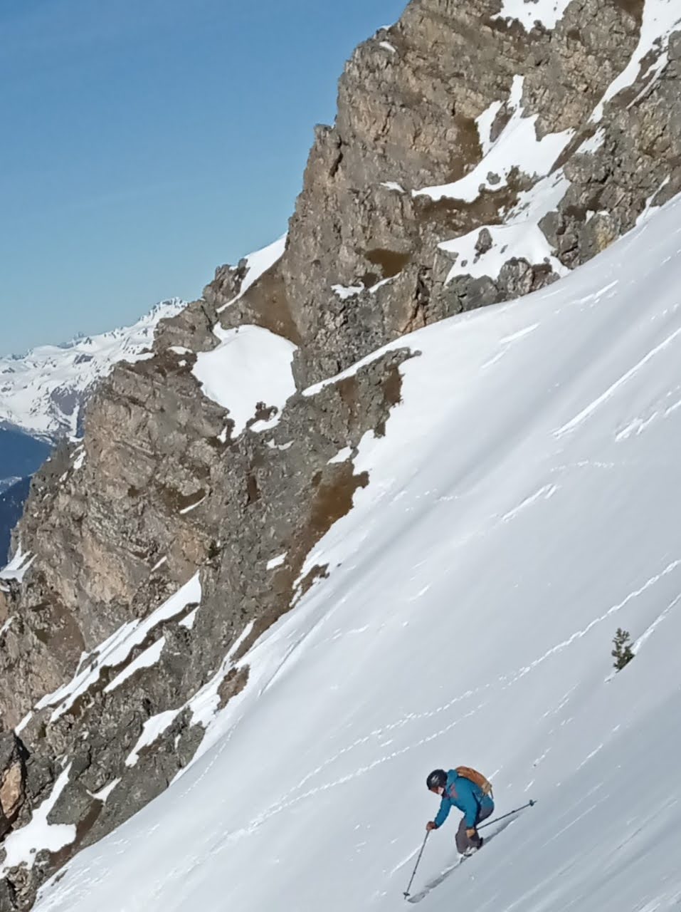 Dropping into the West Face