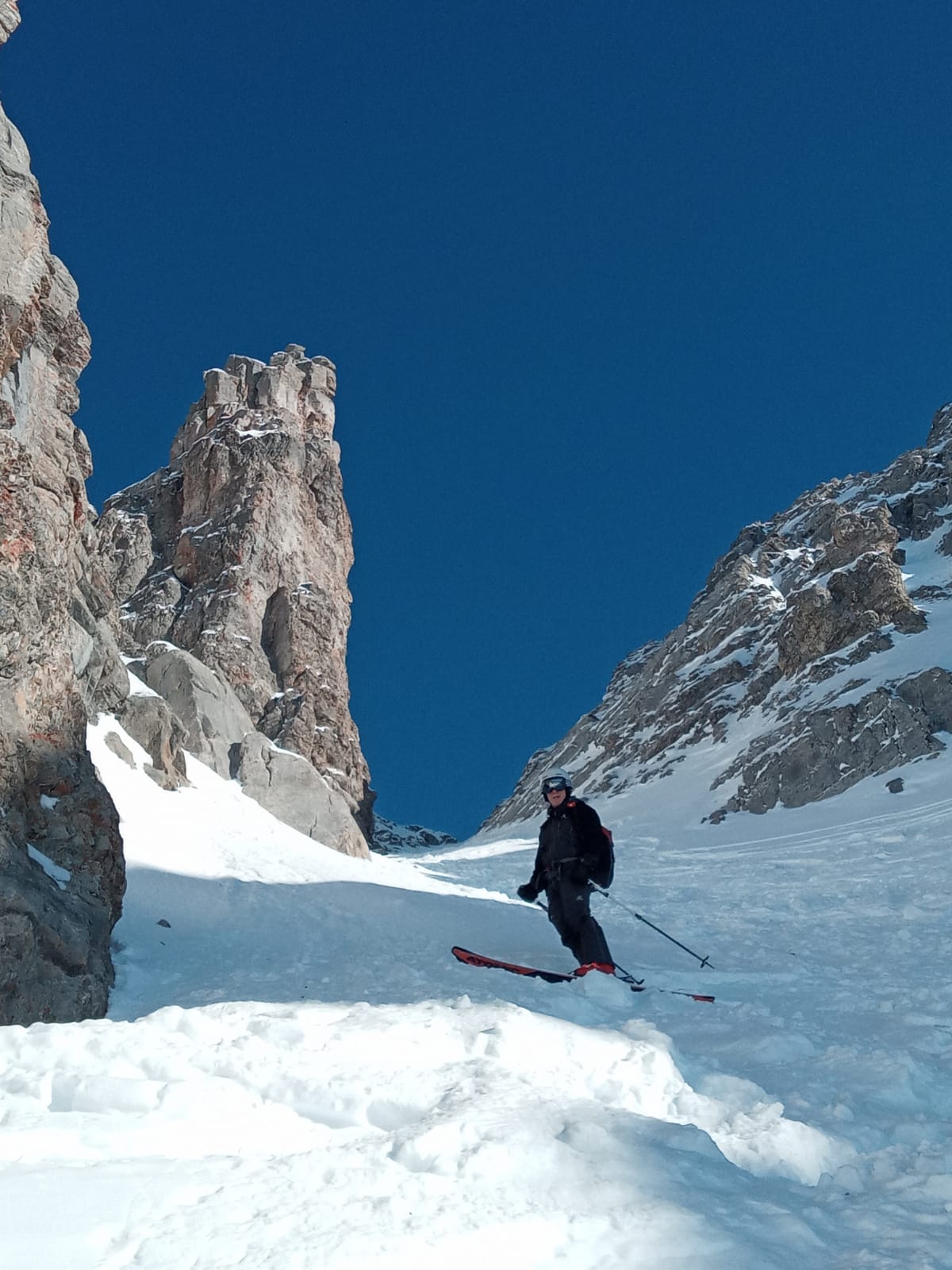 Looking into the Couloir de Burgin.