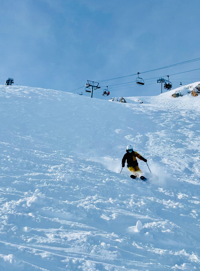 Looking back up under the Suisse chair.