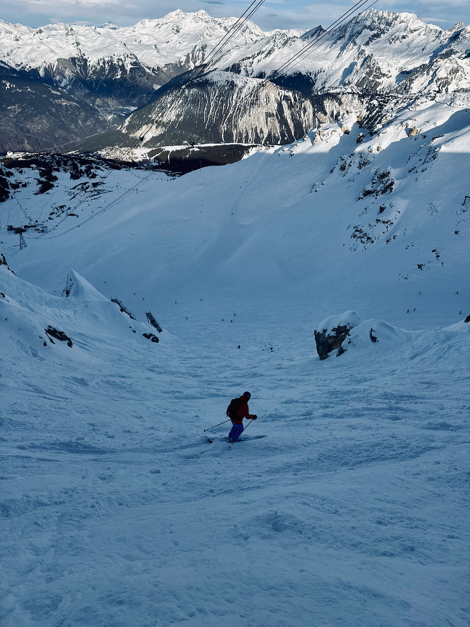 Riding the line. 
⛷️: Wolf