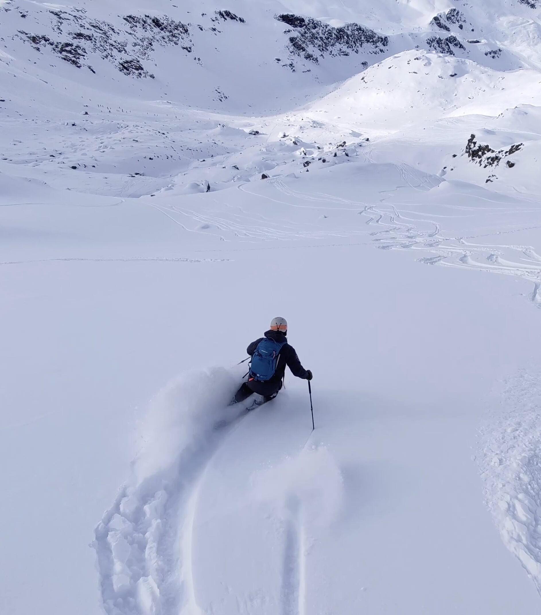Fresh pow on mellow slopes in the Col Du Borgne